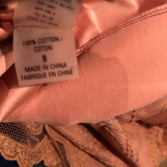 RARE Elie Tahari Peach Cotton Silk Skirt w/ Intricate Retro Bohemian Detailing - Picture 4 of 4